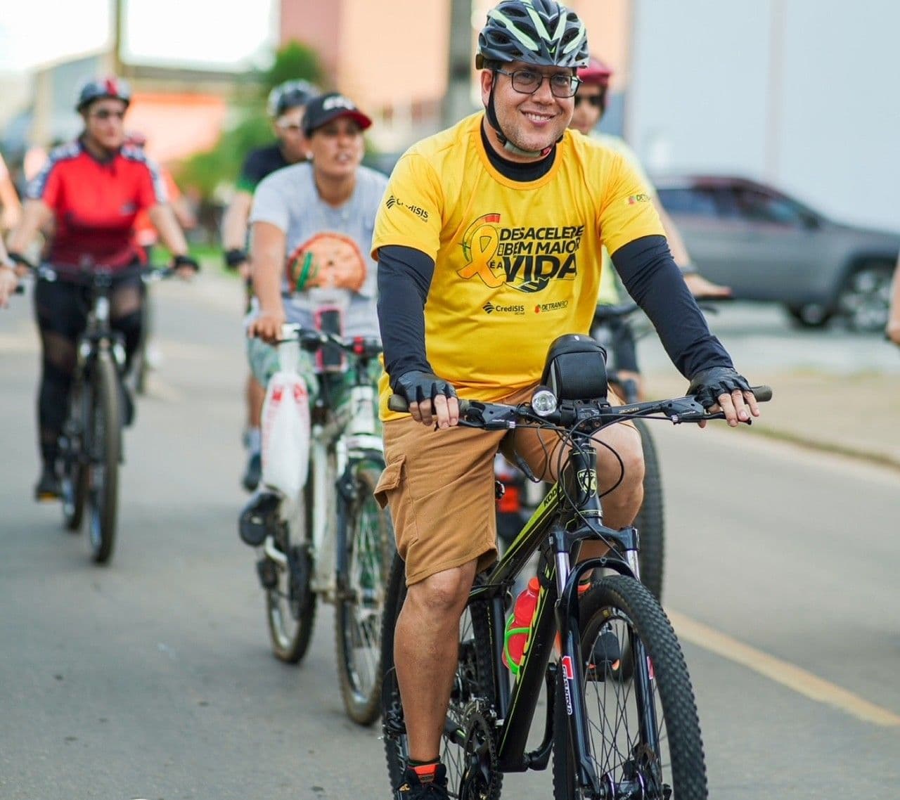 O Passeio Ciclístico abriu a agenda de atividades da campanha Maio Amarelo