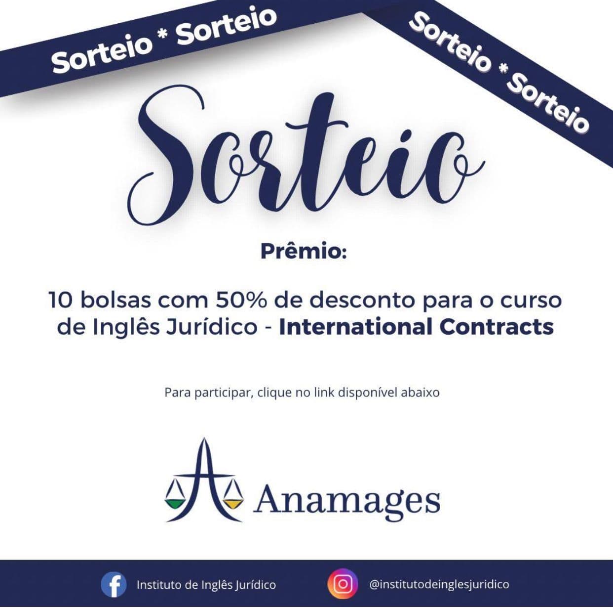 Associados da ANAMAGES podem concorrer ao sorteio de bolsas para curso de inglês jurídico