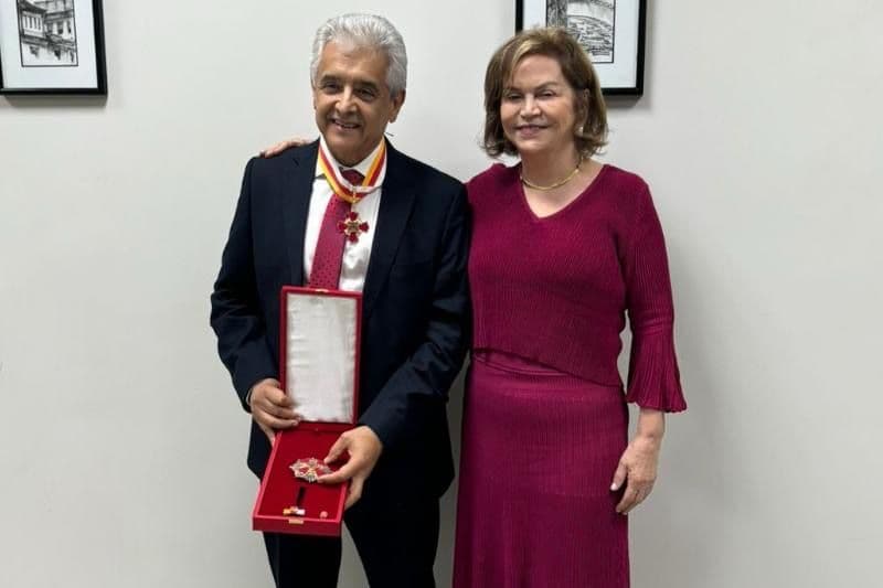 O Magistrado Geraldo com a Desembargadora Maristela Íris da Silva Malheiros, responsável pela indicação